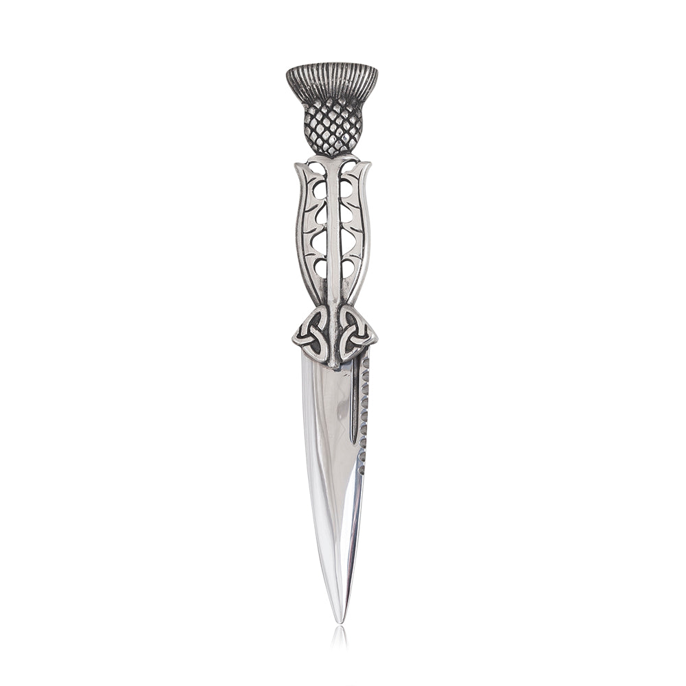 Thistle Handle Sgian Dubh - 4 colours available - Braemar Highlandwear Polished
